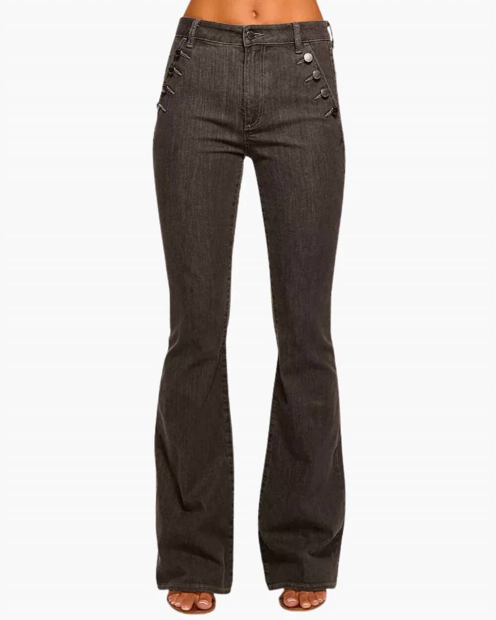 NEW RAMY BROOK helena high rise flare jean in grey wash